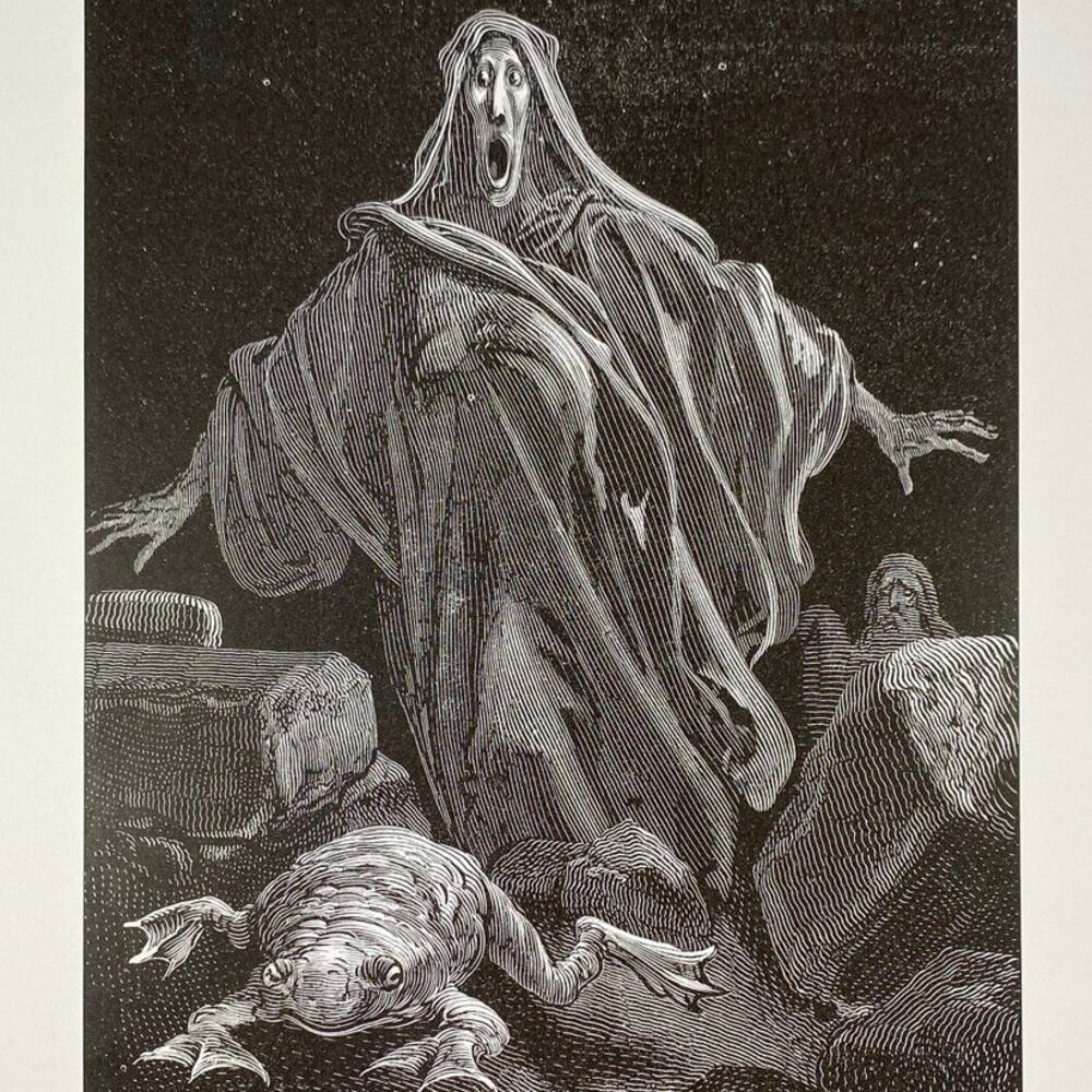 Dore, Shriek of Timidity, Corpse Candles, Illustration, Print, ~ 240707-WH 292